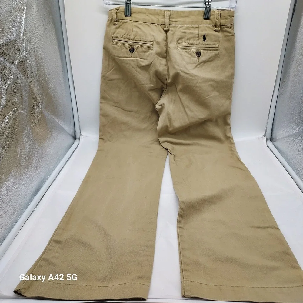 Polo Ralph Lauren Kids Khaki Flare Leg Chino Pants Size 14‎ UNISEX PANTS